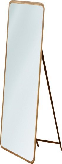 מראת גוף סטנד בצורה מלבנית מסגרת עץ בגוון טבעי 60x160 ס''מ מבית Star Shop