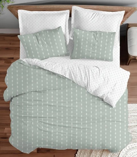 סט מצעים 6 חלקים פרקל 100% כותנה 160x200 ס''מ סדרת Exclusive מבית Homestyle - דגם Sherry