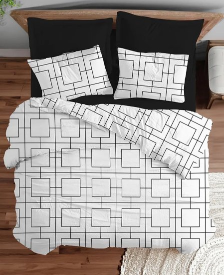 סט מצעים 6 חלקים פרקל 100% כותנה 160x200 ס''מ סדרת Exclusive מבית Homestyle - דגם Liam