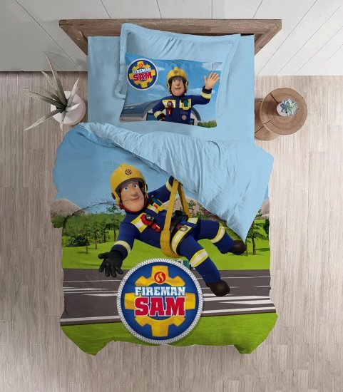 סט מצעים 3 חלקים 100% מיקרופייבר 120x200 ס''מ מבית Homestyle - דגם Fireman Sam Drop