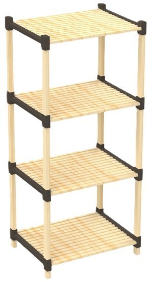 יחידת מדפים מודולרית 4 קומות סדרת Fixwood מבית Buona Casa