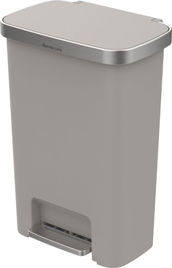 פח דוושה 50 ליטר דגם Vicenza מבית Buona Casa + מארז 20 שקיות מתנה - צבע קרם