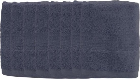 8 מגבות פנים 100% כותנה 50x90 ס''מ סדרת Classico מבית Vardinon - כחול כהה