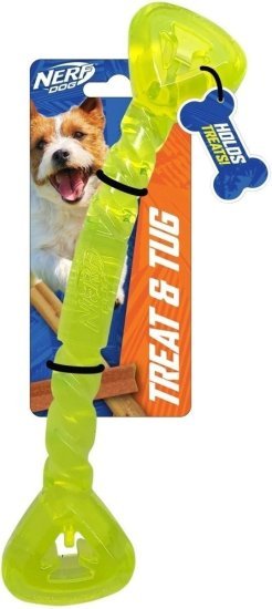 עצם לעיסה לכלבים מבית Hasbro - Nerf Dog - ירוק זחני