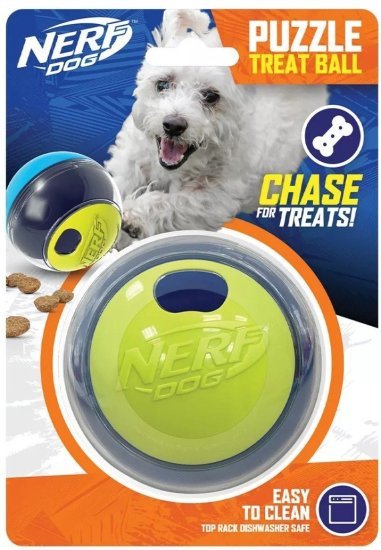 כדור משחק והאכלה מבית Hasbro - Nerf Dog - ירוק / כחול