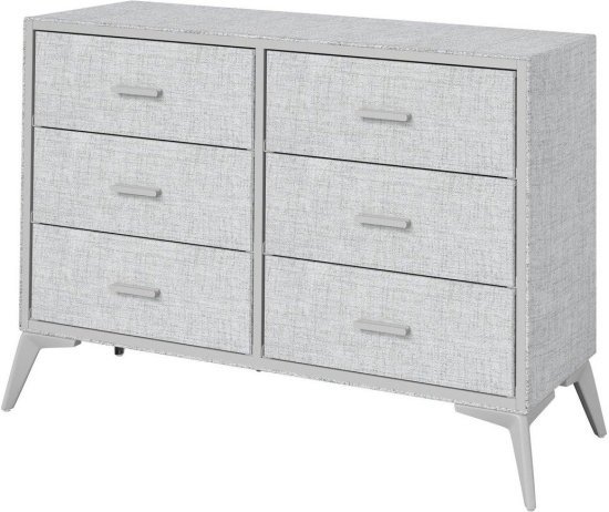 שידה מעוצבת 6 מגירות דגם כרמלה מבית Ramos - צבע אפור