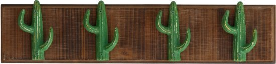 מתלה בגדים קקטוס 4 ווים מבית Star Shop - חום / ירוק