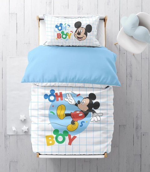 סט מצעים 3 חלקים 100% כותנה 70x130 ס''מ מבית Homestyle - מיקי בוי