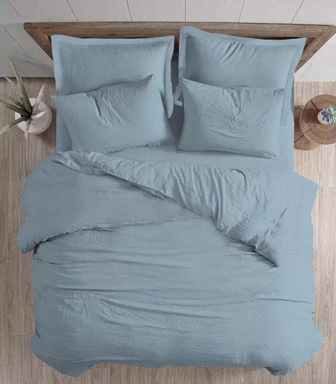 ציפה לשמיכה זוגית 100% כותנה 200x220 ס''מ סדרת Mix And Match מבית Homestyle - תכלת