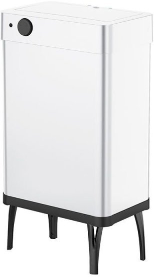 פח אשפה חשמלי 60 ליטר על רגליים מבית Biroox - צבע לבן