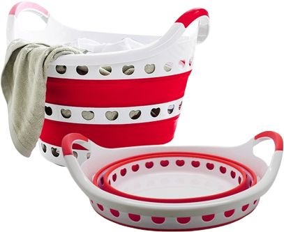 סל כביסה מתכווץ 22 ליטר Bpatent צבע אדום