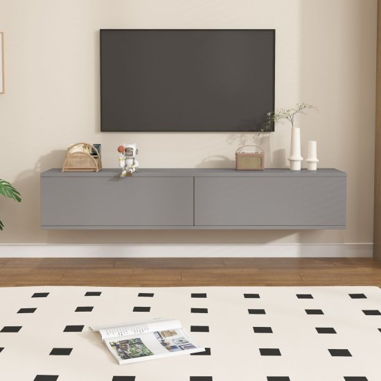 מזנון טלוויזיה צף ברוחב 160 ס''מ דגם Eva מבית StarShop - צבע אפור