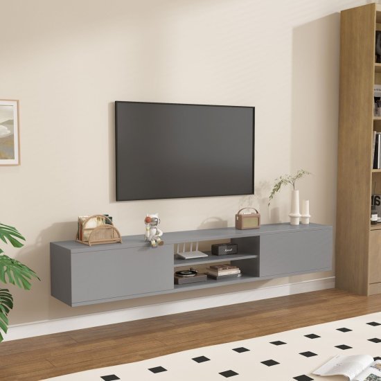 מזנון טלוויזיה צף ברוחב 160 ס''מ דגם Ofek מבית StarShop - צבע אפור