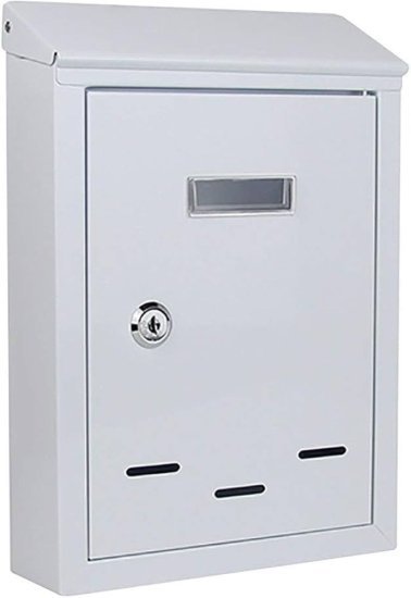 תיבת דואר עם מנעול + 2 מפתחות Smith CT-3 - צבע לבן