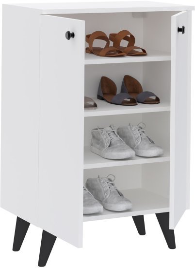 ארון נעליים 2 דלתות דגם Dolev מבית Tudo Design - צבע לבן