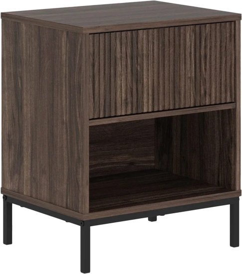 שידת לילה מעוצבת דגם 3073 מבית Step Up - צבע אגוז