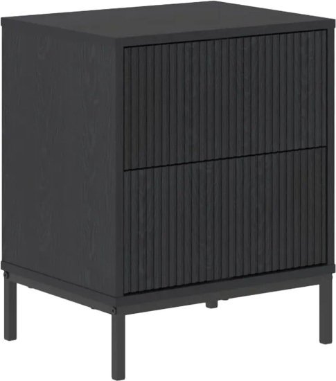 שידת לילה יוקרתית דגם 3074 מבית Step Up - צבע שחור