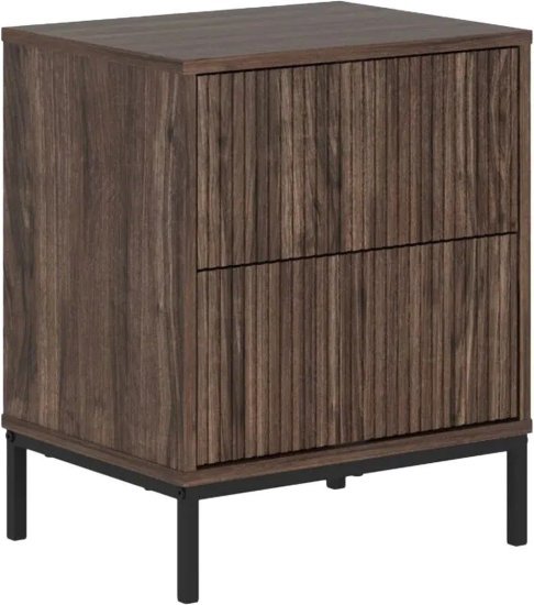 שידת לילה יוקרתית דגם 3074 מבית Step Up - צבע אגוז