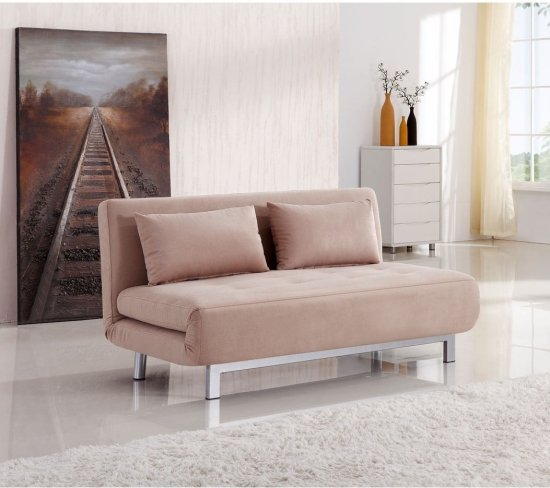 ספת אירוח דו-מושבית נפתחת למיטה זוגית דגם Harper מבית Bradex - צבע בז'