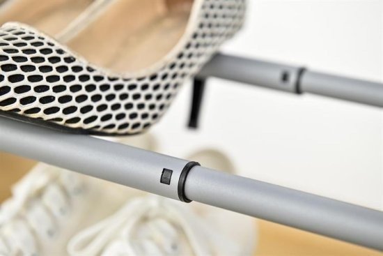 מתקן נעליים 3 קומות ניקל מתכוונן לצדדים Honey Can Do Over The Door