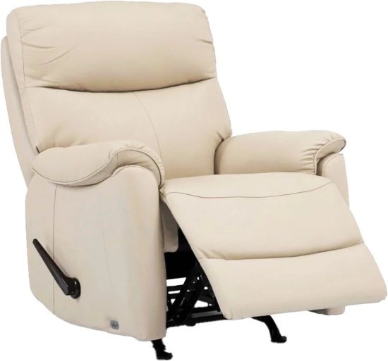 כורסת טלוויזיה מעור דגם BARCELONA מבית Dr.Gav - צבע קרם