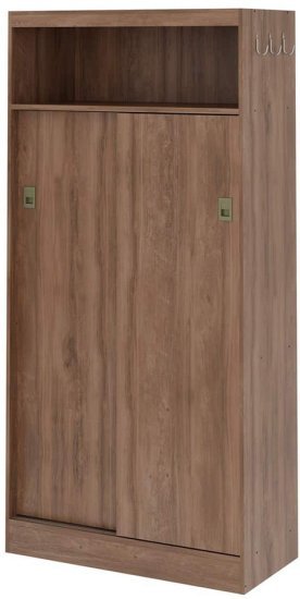 ארון שירות 5 מדפים עם דלתות הזזה דגם Sleek מבית Bradex - צבע אגוז