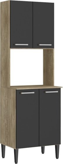 ארונית שירות למיקרוגל דגם Arizona מבית Bradex - צבע שחור