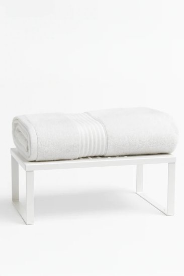 סט 6 מגבות פנים 100% כותנה 50x90 ס''מ קולקציית סופרים מבית Arige Gad - צבע לבן