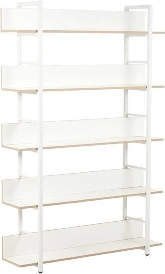 יחידת מדפים מעוצבת דגם BS204 מבית Step Up - צבע לבן בשילוב עץ