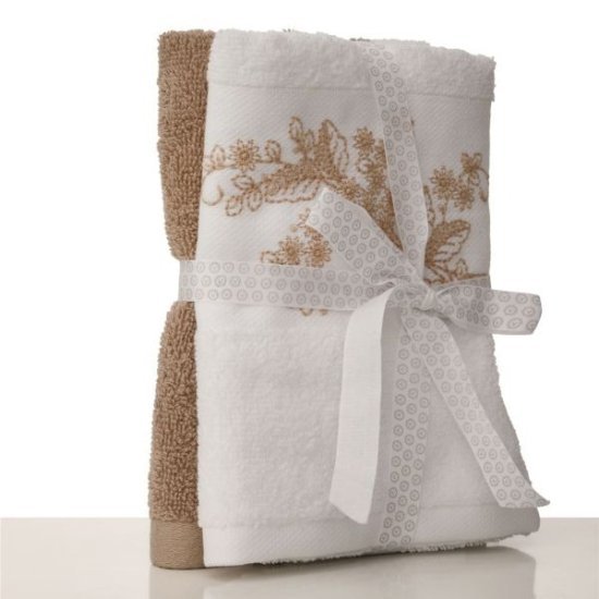 זוג מגבות אורחים 100% כותנה 40x60 ס''מ דגם Abigail מבית Vardinon - צבע בז'