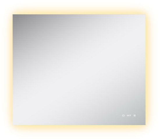 מראה מלבנית מרחפת ללא מסגרת עם תאורת LED 48W דגם Verona מבית Aspetto - גוון אור 3000K/4000K / 6500K CCT - גודל 60x80 ס''מ