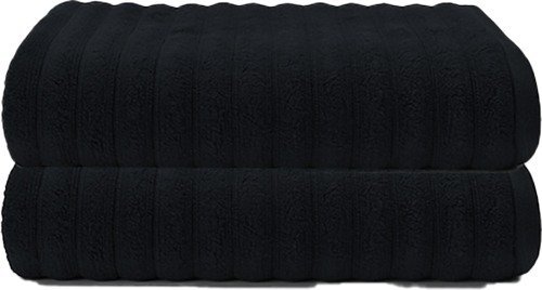 2 מגבות גוף ענקיות 100% כותנה 90x140 ס''מ דגם הדסון מבית Homestyle - צבע שחור