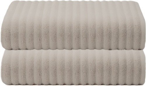 2 מגבות גוף ענקיות 100% כותנה 90x140 ס''מ דגם הדסון מבית Homestyle - צבע אבן