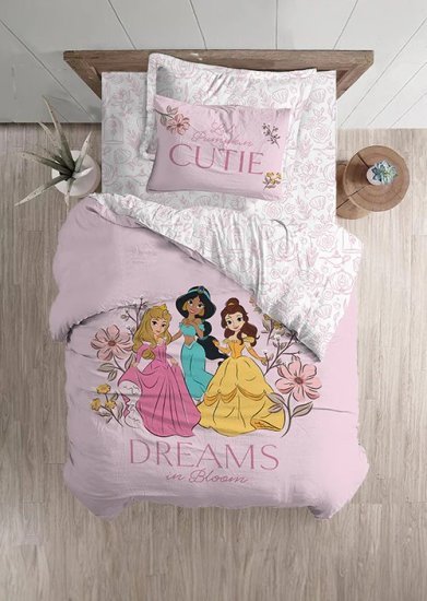 סט מצעים 3 חלקים 100% מיקרופייבר 90x200 ס''מ מבית Homestyle - דגם Sweet Princesses