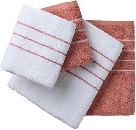 מארז 4 מגבות (2 גוף + 2 פנים) 100% כותנה דגם ברצלונה מבית Homestyle - צבע אפרסק