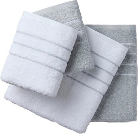 מארז 4 מגבות (2 גוף + 2 פנים) 100% כותנה דגם ברצלונה מבית Homestyle - צבע אפור בהיר