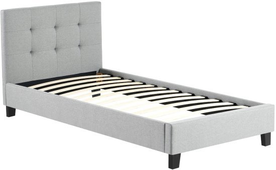 בסיס מיטת יחיד מרופד 90x190 ס''מ דגם Fantasy מבית Tudo Design - צבע אפור