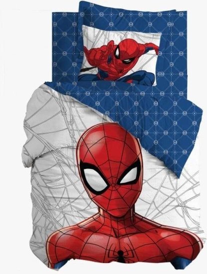 סט מצעים 3 חלקים 100% כותנה 120x200 ס''מ מבית Homestyle - דגם Spiderman In Action