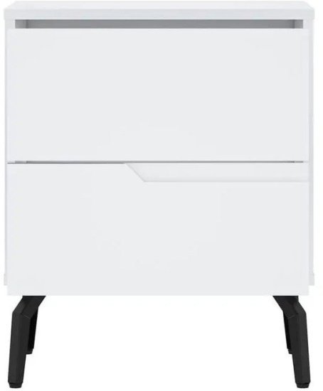 שידת לילה מעוצבת דגם 3072 מבית Step Up - צבע לבן