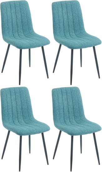 4 כיסאות מרופדים לפינת אוכל דגם DC6127 מבית Step Up - צבע טורקיז