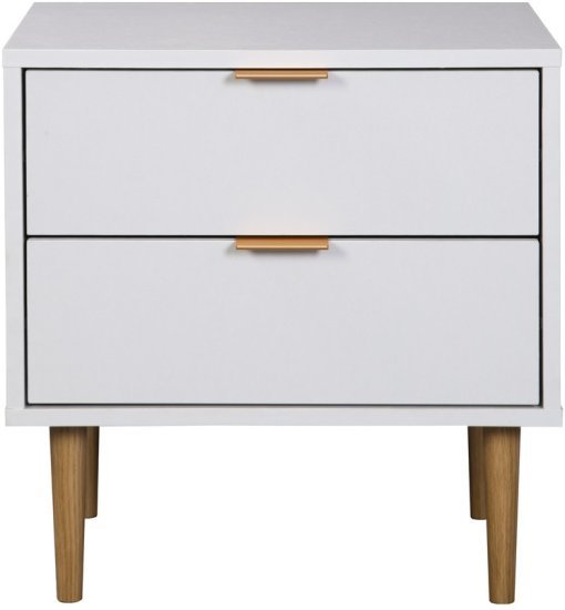 שידת לילה 2 מגירות דגם גאיה מבית Ramos - צבע לבן