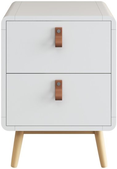 שידת לילה 2 מגירות דגם אימרי מבית Ramos - צבע לבן