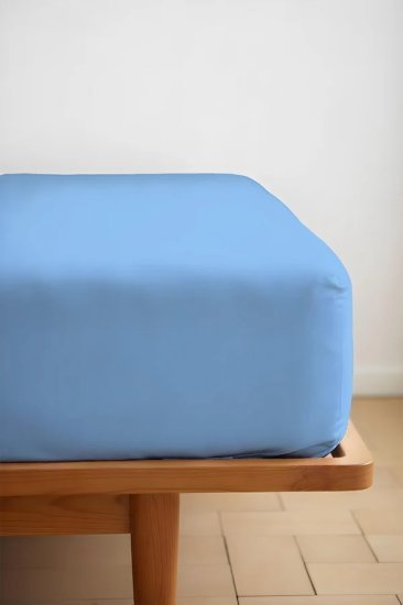 סדין 100% כותנה למיטה בגודל 90x200 ס''מ קולקציית Ekko Cotton מבית Arige Gad - צבע תכלת