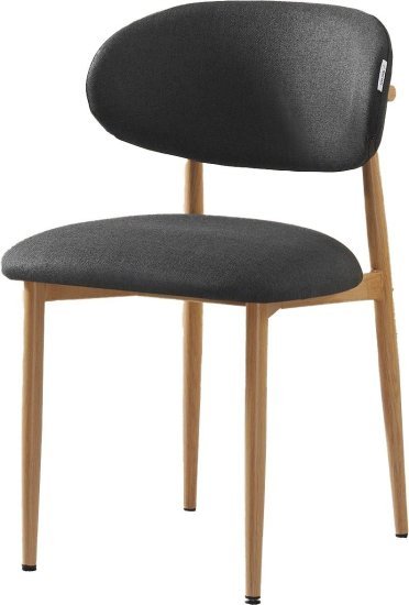 כיסא מרופד לפינת אוכל דגם Alon מבית Star Shop - צבע אפור כהה