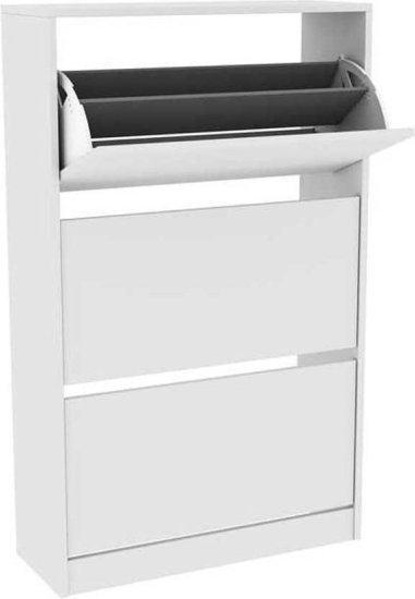 ארון נעליים 3 תאים ברוחב 73 ס''מ דגם Triple מבית Homax - צבע לבן