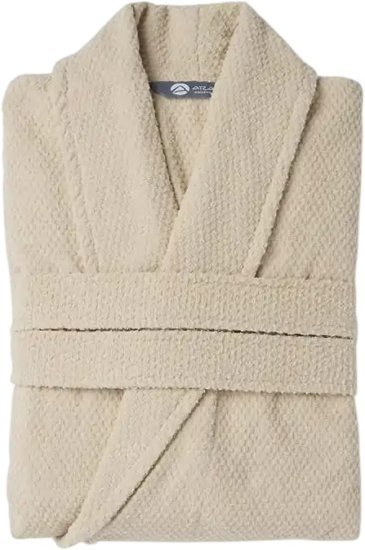 חלוק רחצה פיקה 100% כותנה מידה  L-XL דגם סטלה מבית ערד טקסטיל - צבע בז'