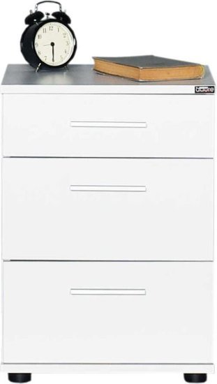 שידת לילה 3 מגירות דגם Tully מבית Homax - צבע לבן