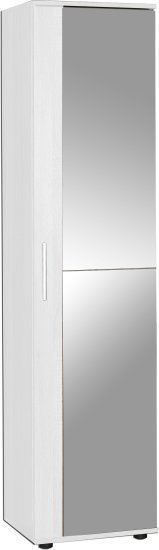 ארון בגדים 10 מדפים עם מראה 187x45x36 ס''מ דגם James מבית Homax - צבע לבן