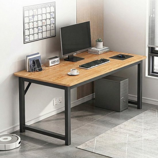 שולחן מחשב ברוחב 100 ס''מ דגם RSM-3261 מבית Rosso Italy - צבע עץ / שחור