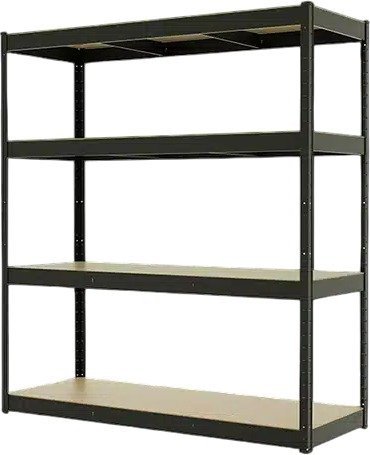 כוננית 4 מדפים עד 300 ק''ג למדף BOLT BLTSTG4301 - צבע שחור